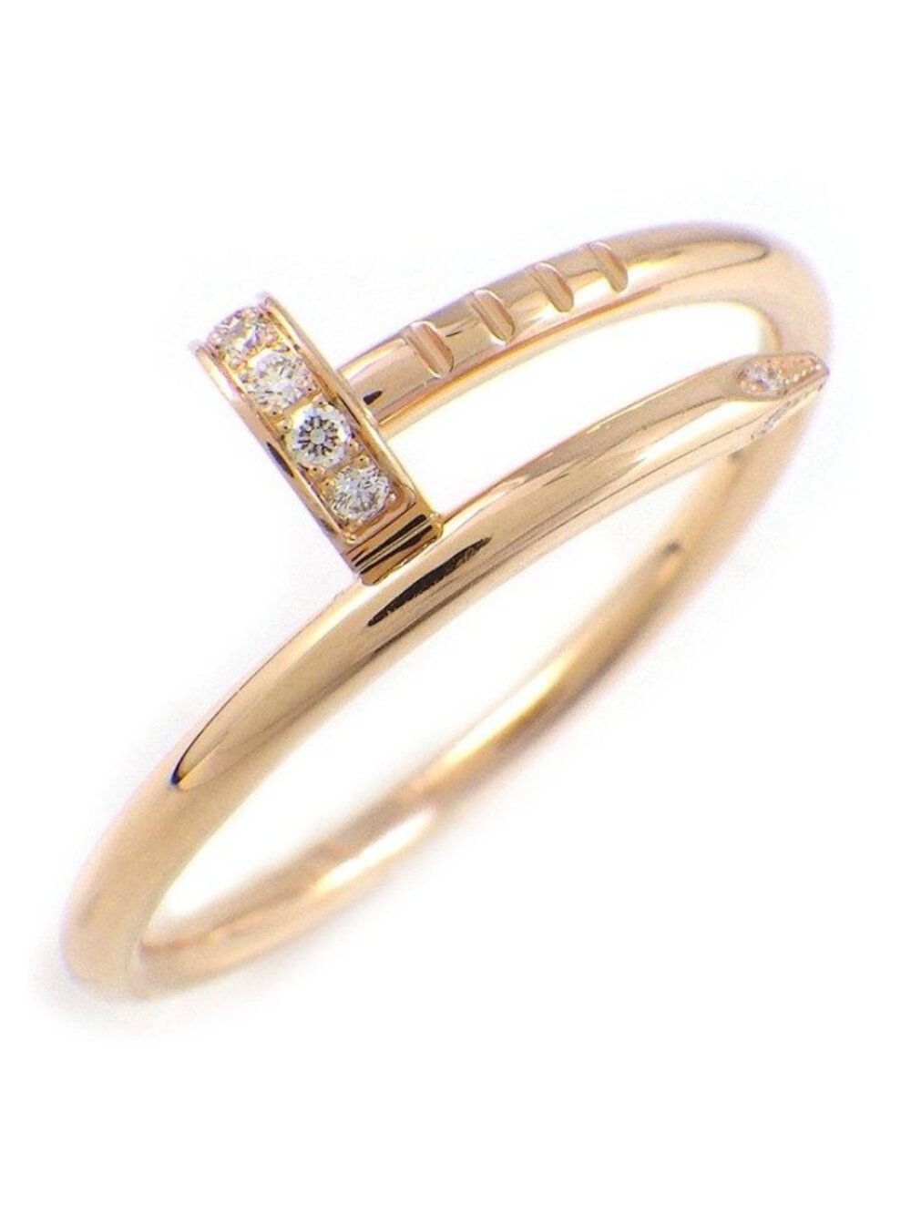 Cartier Ring Juste un Clou Small Nail Motif Diamond Total 18k Pink Gold